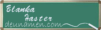 Blanka Haster Visitenkarte